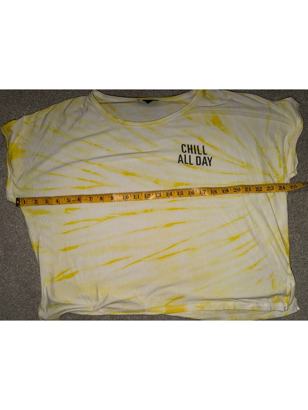 ALANA Yellow Tie Dye “Chill All Day” Sz m casual athletic - Picture 3 of 7